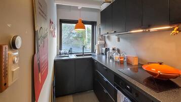 Fridge, oven, stovetop, dishwasher