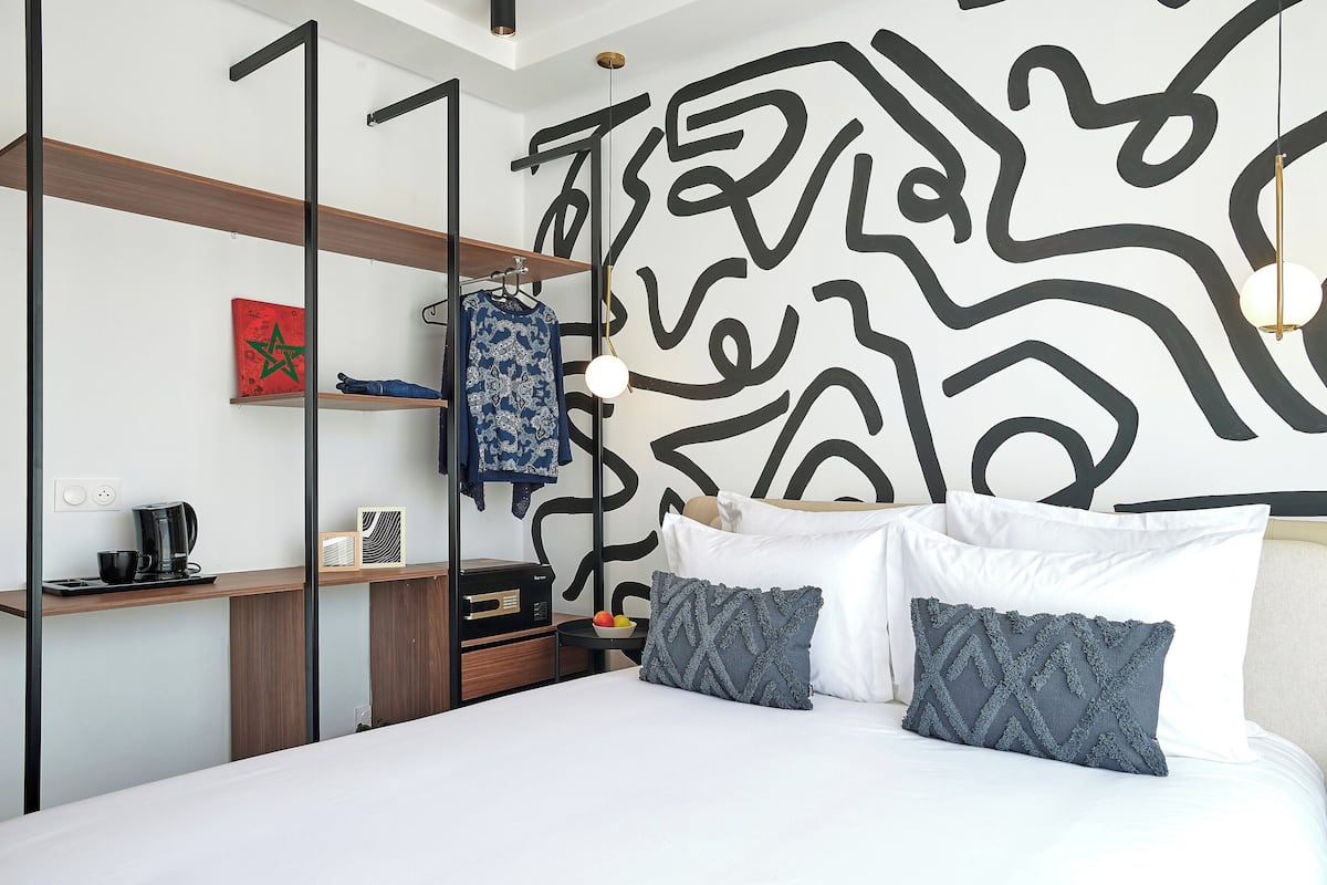 1 habitación y ropa de cama de alta calidad