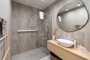 Ducha, secador de pelo, shampoo