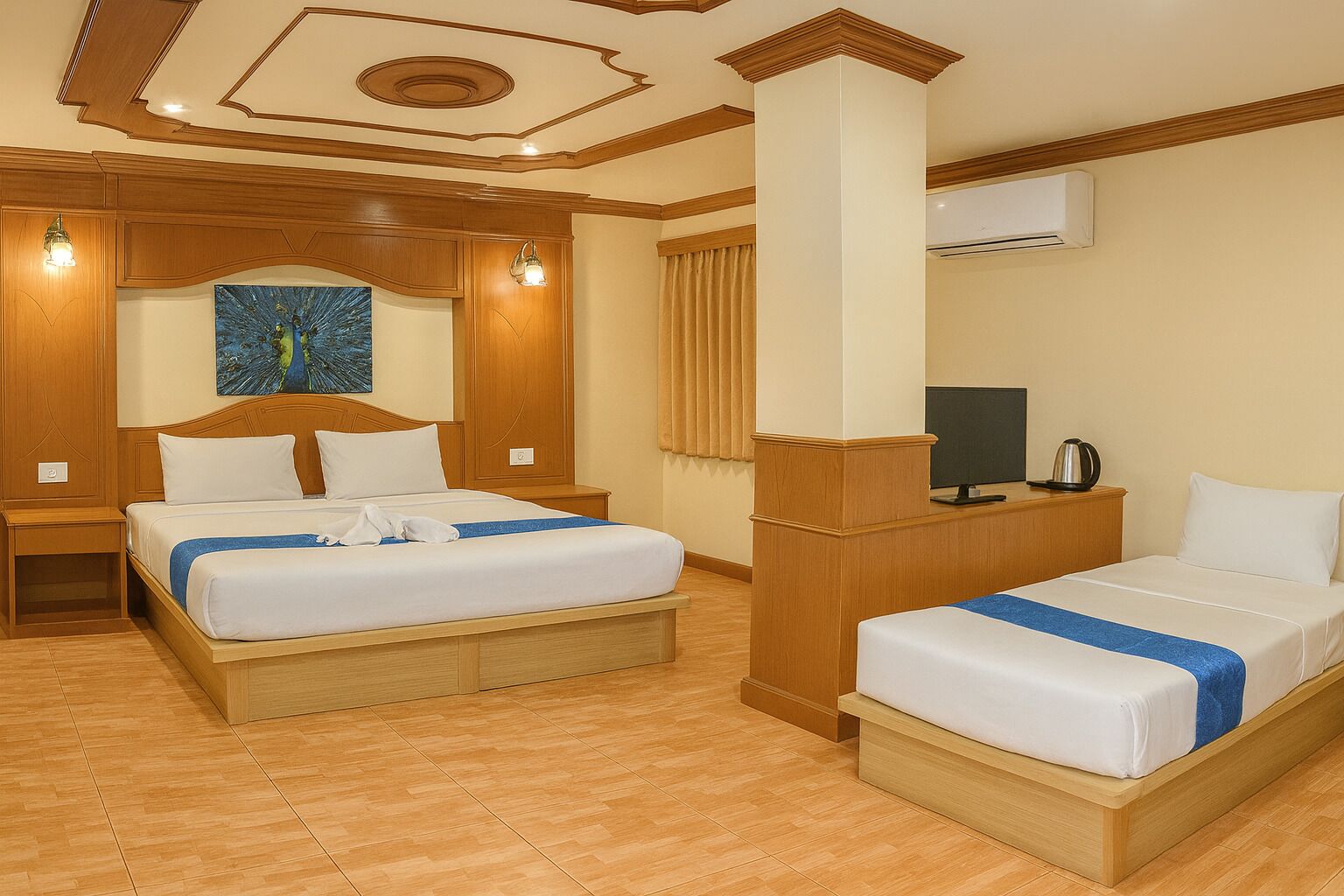 Family Room | 1 bedroom, desk, soundproofing, free WiFi