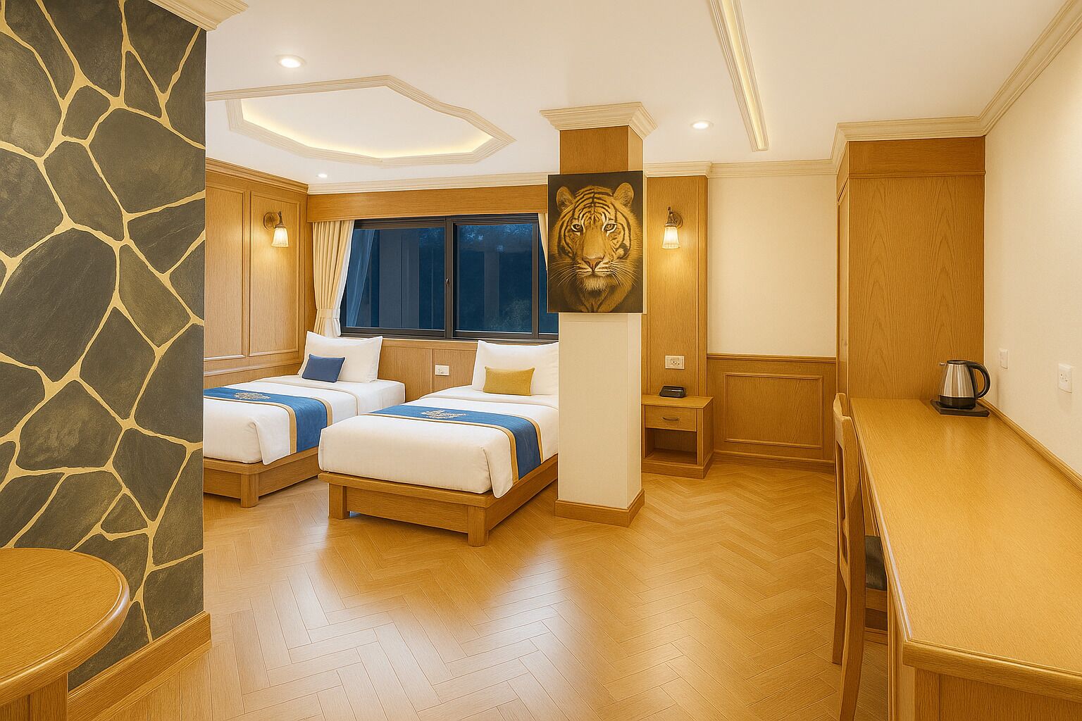 1 bedroom, desk, soundproofing, free WiFi