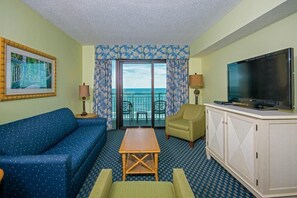TV - 3rd Floor Oceanfront 3 Bdrm Condo Steps from Shore (Myrtle Beach)