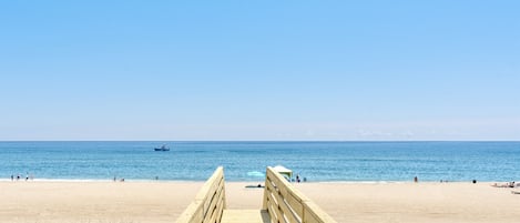 在海滩