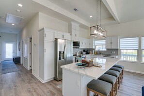 House (3 Bedrooms) | Interior - Steps to Ocean: Home w/ Deck in Crystal Beach! (Port Bolivar)