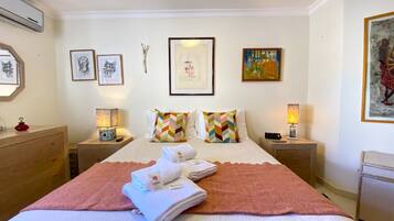 Apartemen, 1 kamar tidur, akses ke kolam renang | 1 kamar tidur dan seprai linen