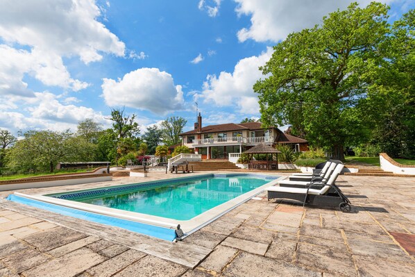 Outdoor pool, a heated pool