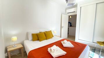 Lejlighed - 2 soveværelser - terrasse | 2 soveværelser, sengetøj