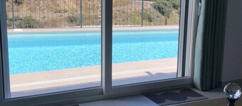 Spacious and light accommodation with private pool and stunning views.