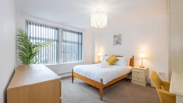 2 bedrooms, iron/ironing board, WiFi, bed sheets