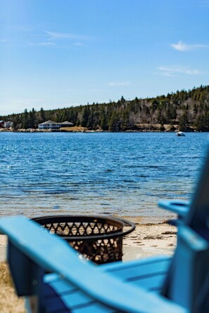 On the beach, sun-loungers, beach towels - Romantic Oceanfront Cottage | Private Wood-Fired Hot Tub | Near Halifax (Boutiliers Point)