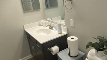 Asciugacapelli, asciugamani, sapone, shampoo