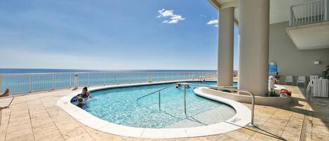 A heated pool