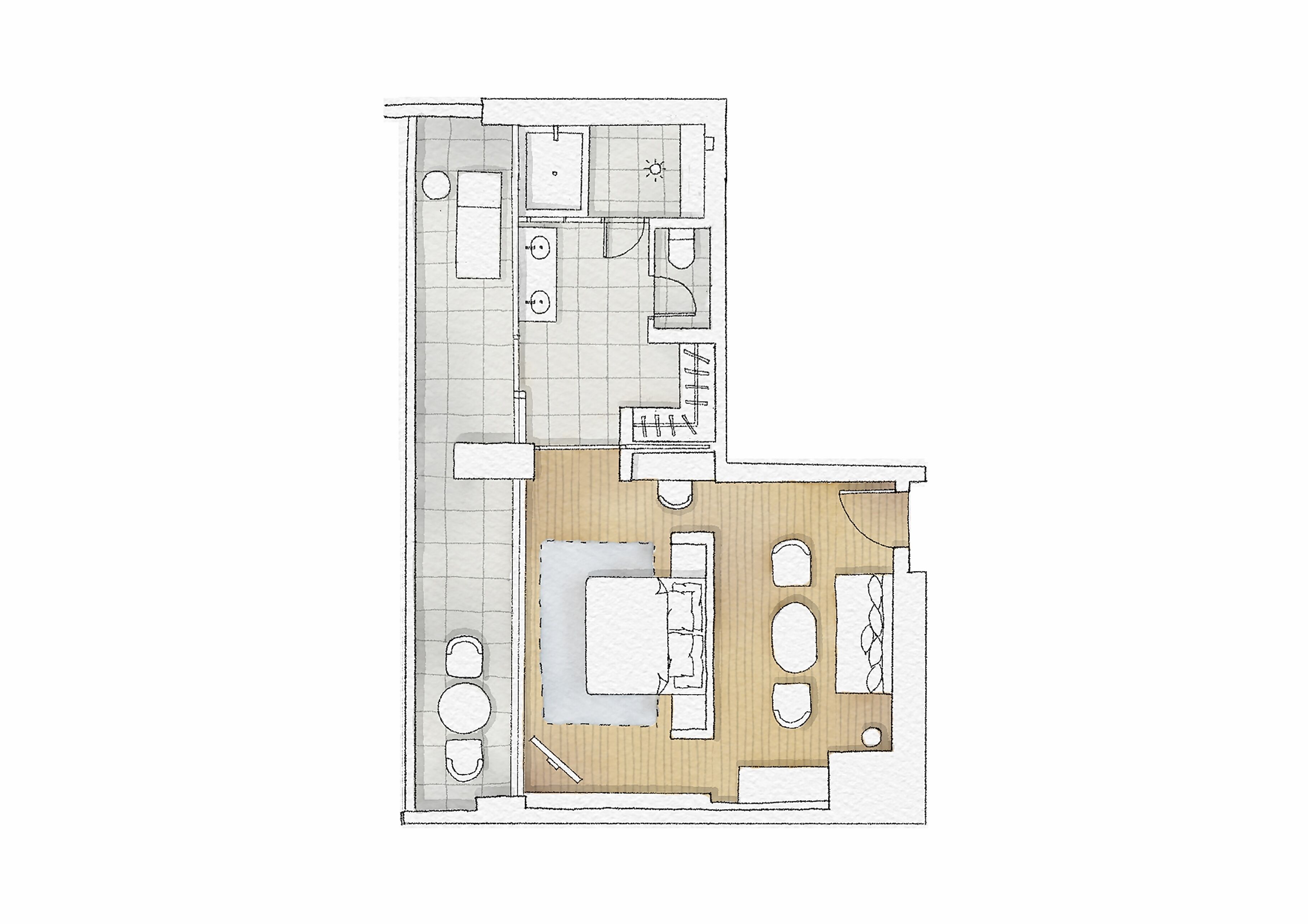 Deluxe Suite, Garden View (Junior) | Floor plan