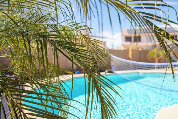 Outdoor pool, a heated pool