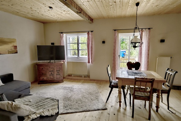 Ferienwohnung Nusseckerl, 42 qm Obergeschoss, kombinierter Wohn- und Schlafraum-Wohnraum