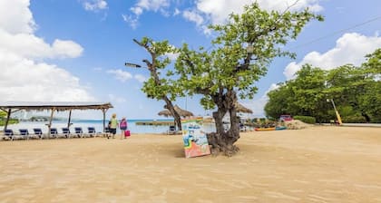 Overview apartment steps from mahogany beach and 5 mins walk into town