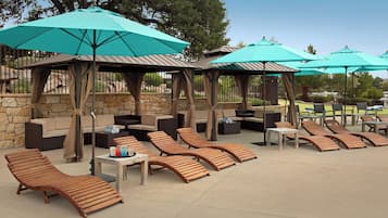 2 outdoor pools, open 9:00 AM to 9:00 PM, cabanas (surcharge)
