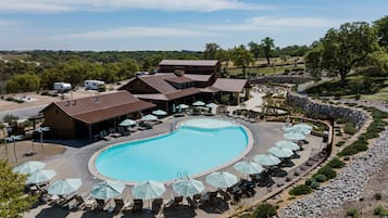 2 outdoor pools, open 9:00 AM to 9:00 PM, cabanas (surcharge)