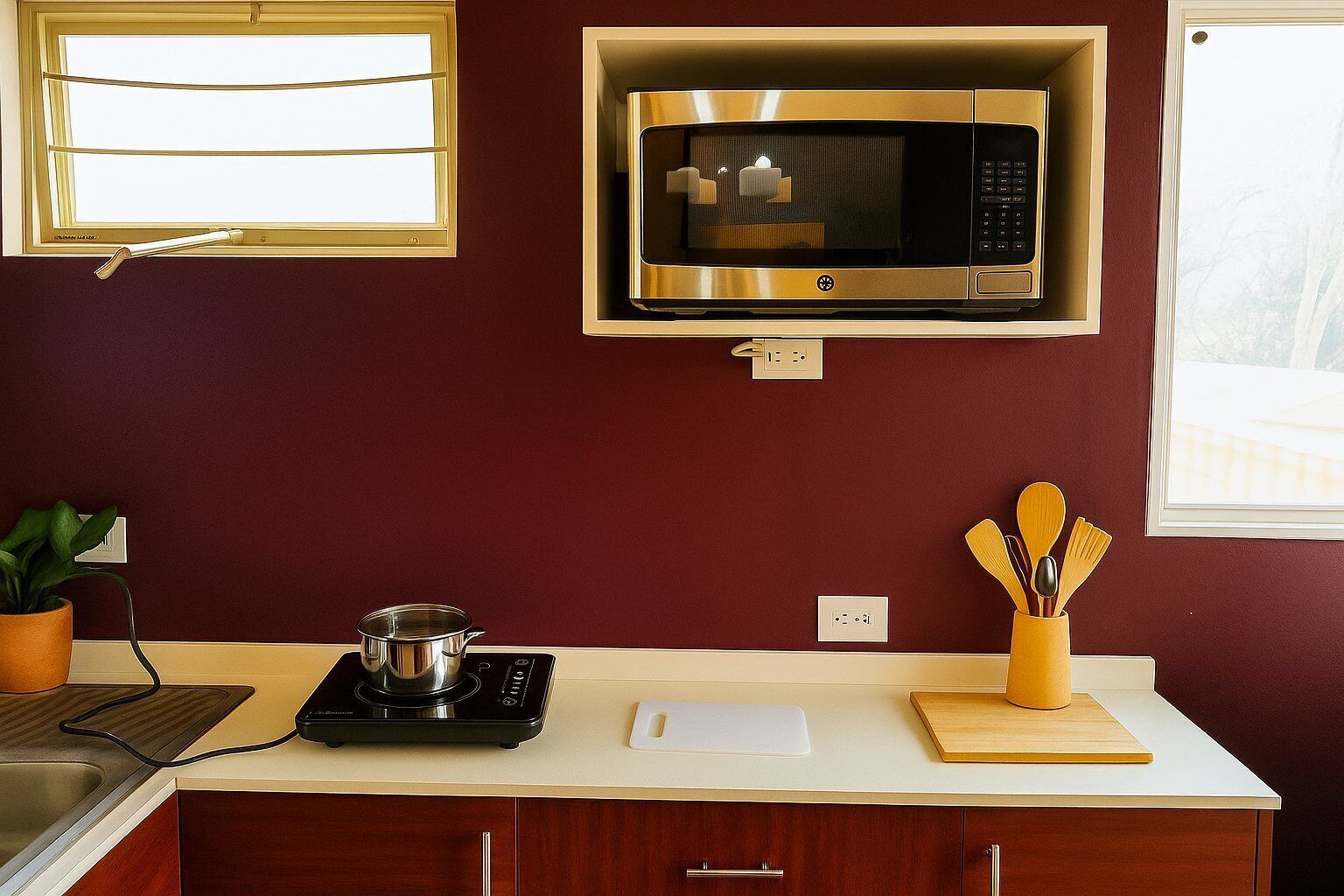 Departamento | Cocina privada | Refrigerador y microondas 