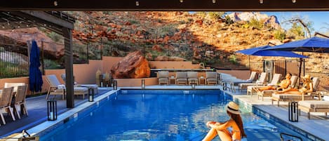 A heated pool