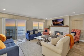 Smart TV, fireplace, video games - Oceanfront Luxury | Seaview Condo w/ Private Beach Access (Oceanside)