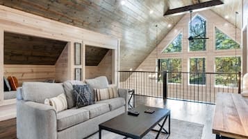 Smart TV, fireplace, video games, foosball