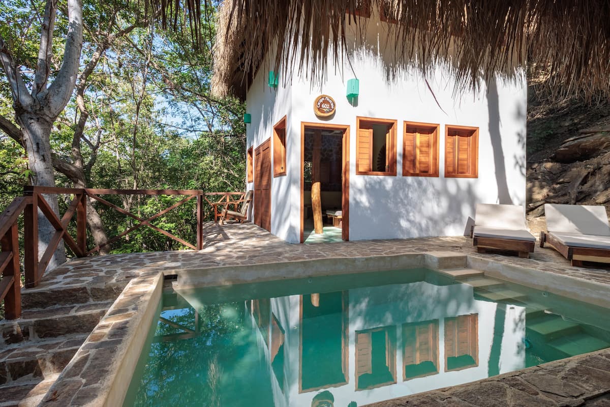 Honeymoon Cabin | Desk, laptop workspace, iron/ironing board, individually decorated