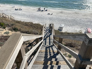 Beach nearby, sun loungers