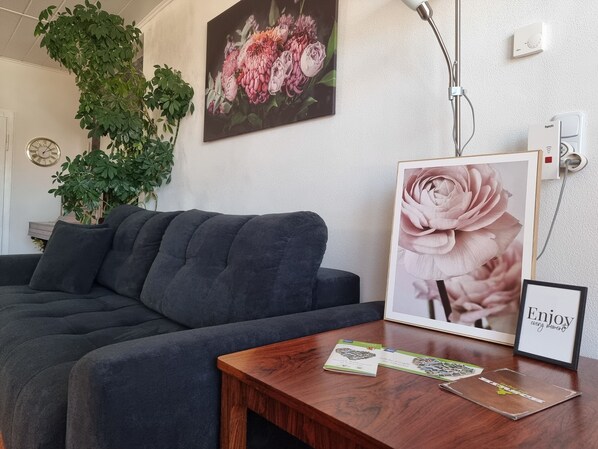 Una televisión, un reproductor estéreo