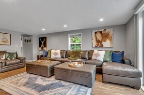 Smart TV, fireplace, video games