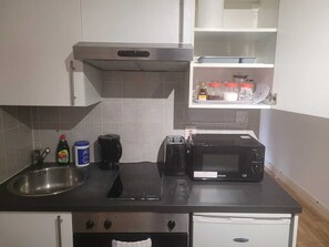 Studio | Private kitchen | Fridge, microwave, oven, stovetop