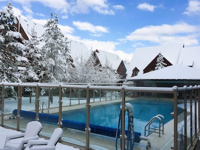 Enticing Mountain Chalet with Pool & Hot Tub