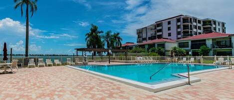 A heated pool