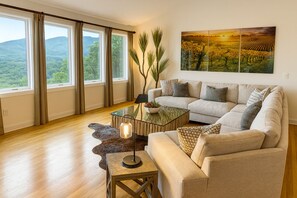 Smart TV, fireplace, video games, books
