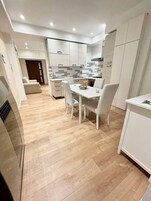 Apartment | Private kitchen | Fridge, microwave, oven, stovetop