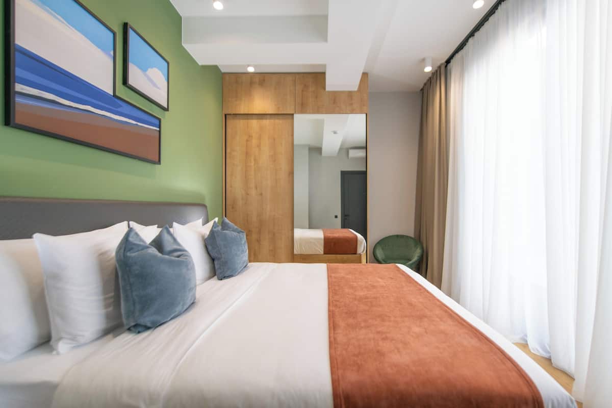 Penthouse One-bedroom Terrace Suite with Kitchen | 1 bedroom, Egyptian cotton sheets, premium bedding, Select Comfort beds