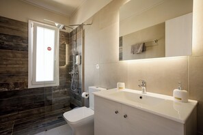 Secador de pelo, toallas, jabón y papel higiénico