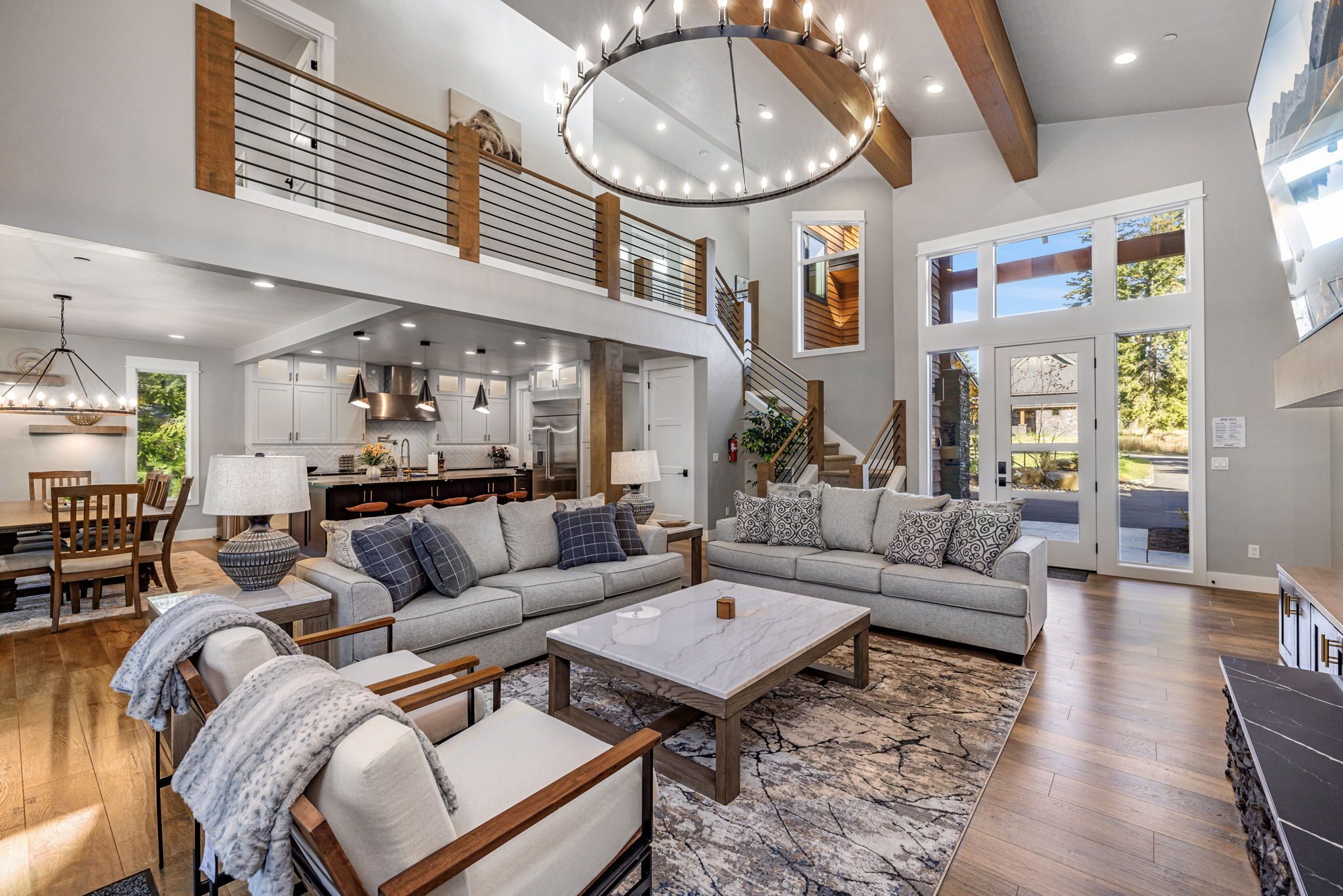 Smart TV, fireplace, table football, ping pong