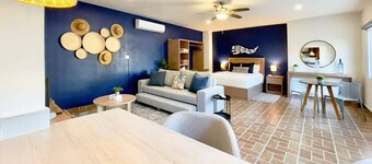 Bright Studio | Kitchen | AC | Steps to the Beach