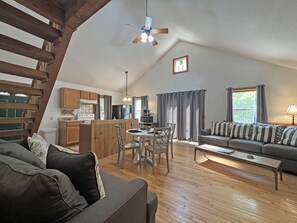 Televisie en een open haard