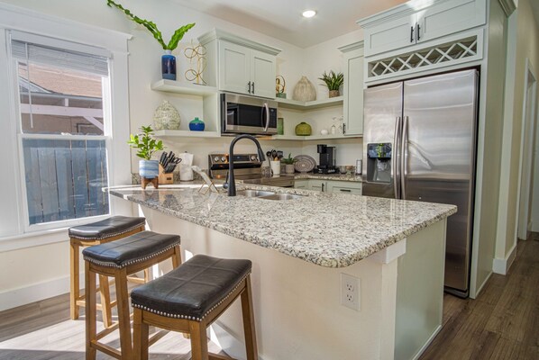 House (2 Bedrooms) | Private kitchen | Microwave, dining tables - Brand New Craftsman 2br/2ba Home in Denver Heights (San Antonio)