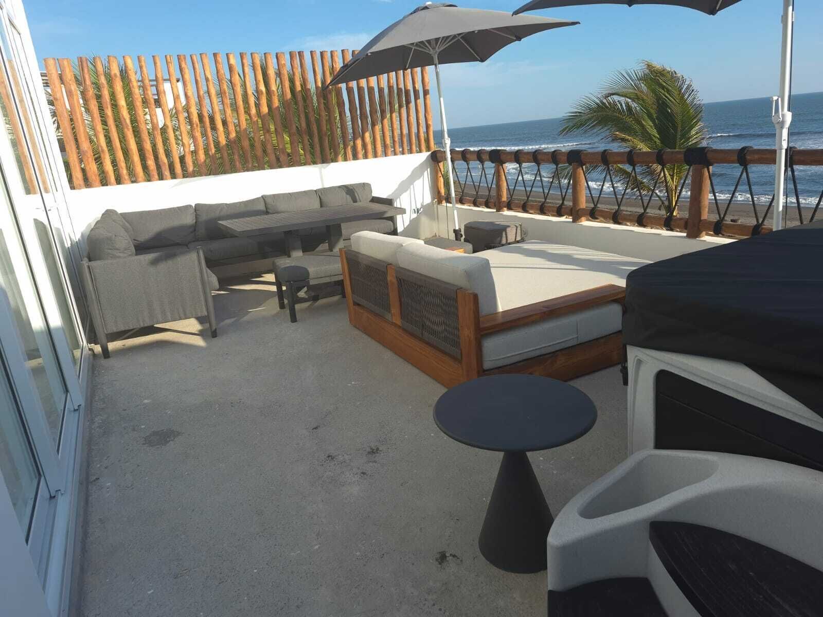 Deluxe-Bungalow, 1 Schlafzimmer, Meerblick | Wohnbereich