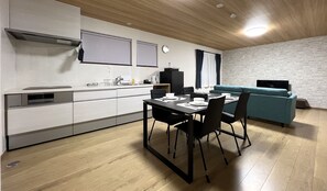 Comfort House, Non Smoking, Mountainside | Private kitchen | Electric kettle, dining tables - Furano Yukisachi House (Furano)