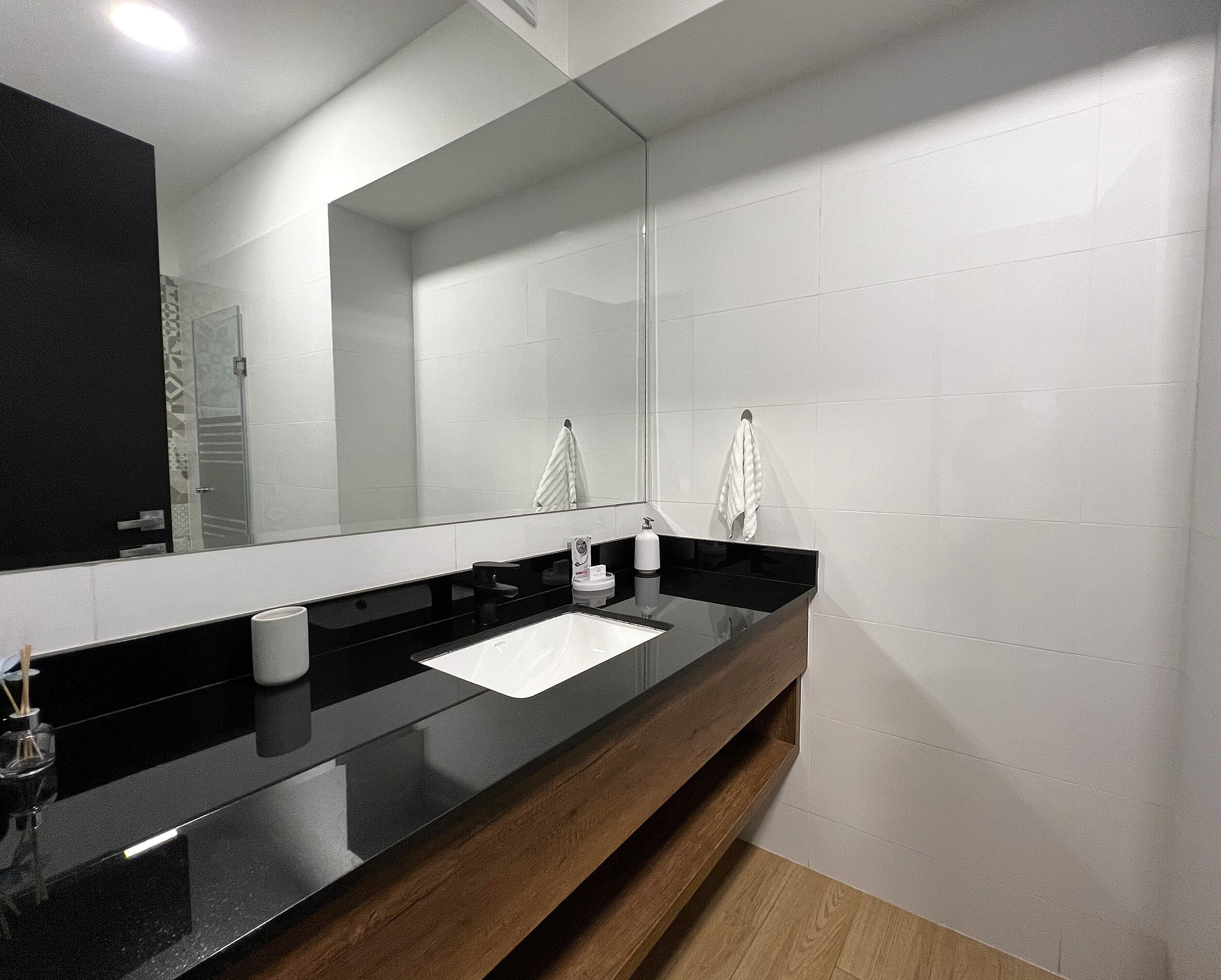 Shower, rainfall showerhead, hair dryer, bidet