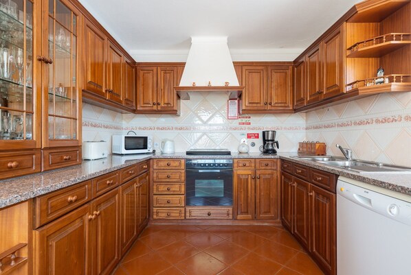 Fridge, oven, stovetop, dishwasher