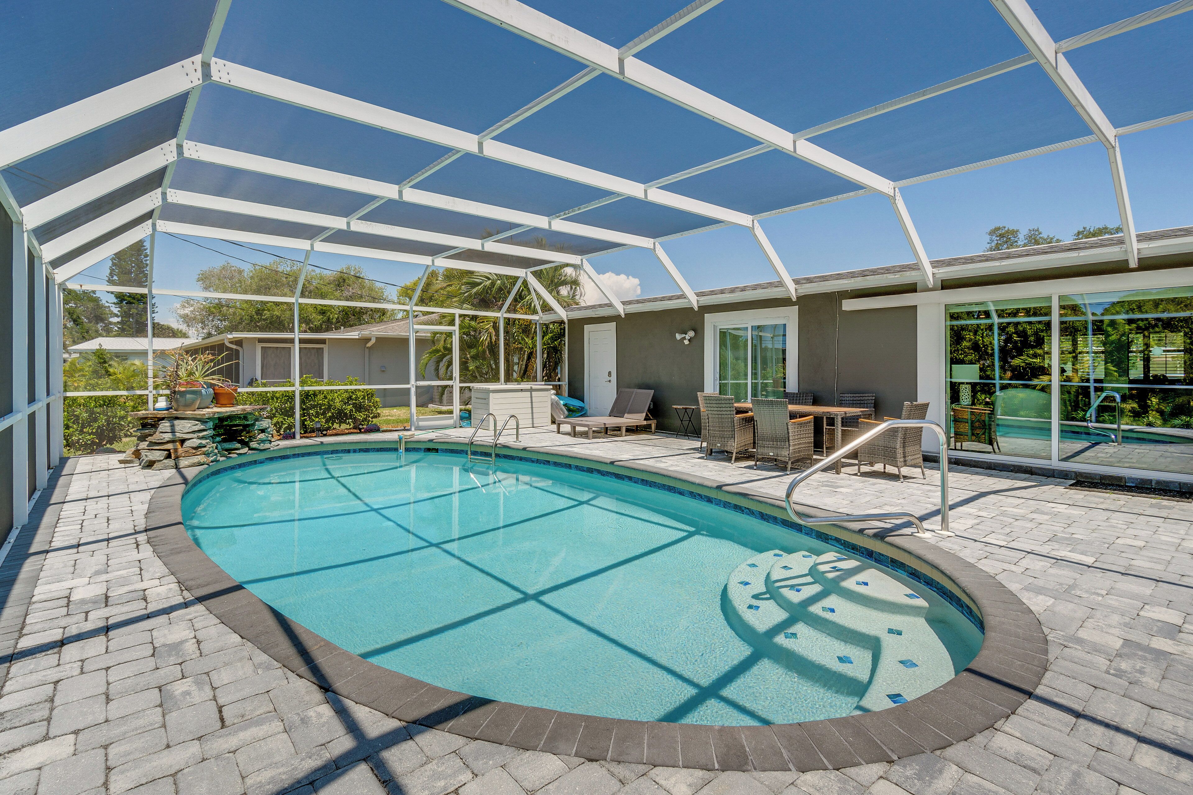 A heated pool