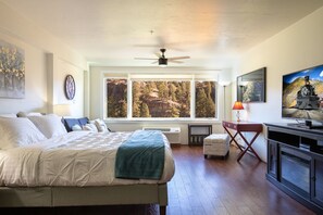 1 slaapkamer, een strijkplank/strijkijzer, wifi, beddengoed