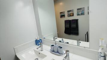 Haartrockner, HandtĂŒcher, Seife, Toilettenpapier