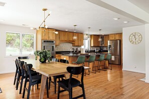 Dining - Birch House | Sauna, Nursery + Pet-Friendly | Private Grand Traverse Bay Access (Suttons Bay)