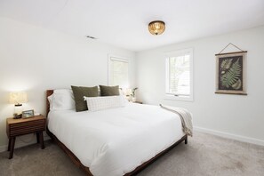 3 bedrooms, desk, iron/ironing board, travel cot - Birch House | Sauna, Nursery + Pet-Friendly | Private Grand Traverse Bay Access (Suttons Bay)